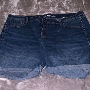 Dark wash denim blue jeans